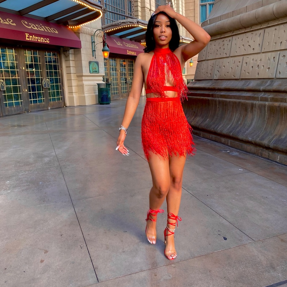 Beautiful red two piece!